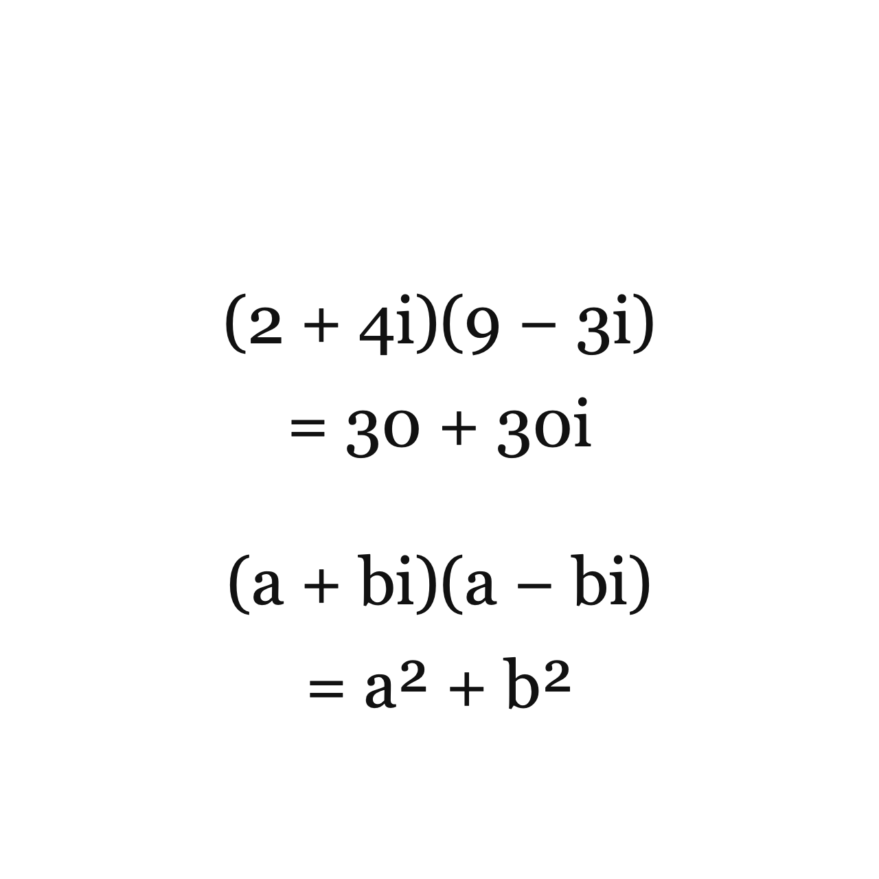 Multiplying and Dividing Complex Numbers
