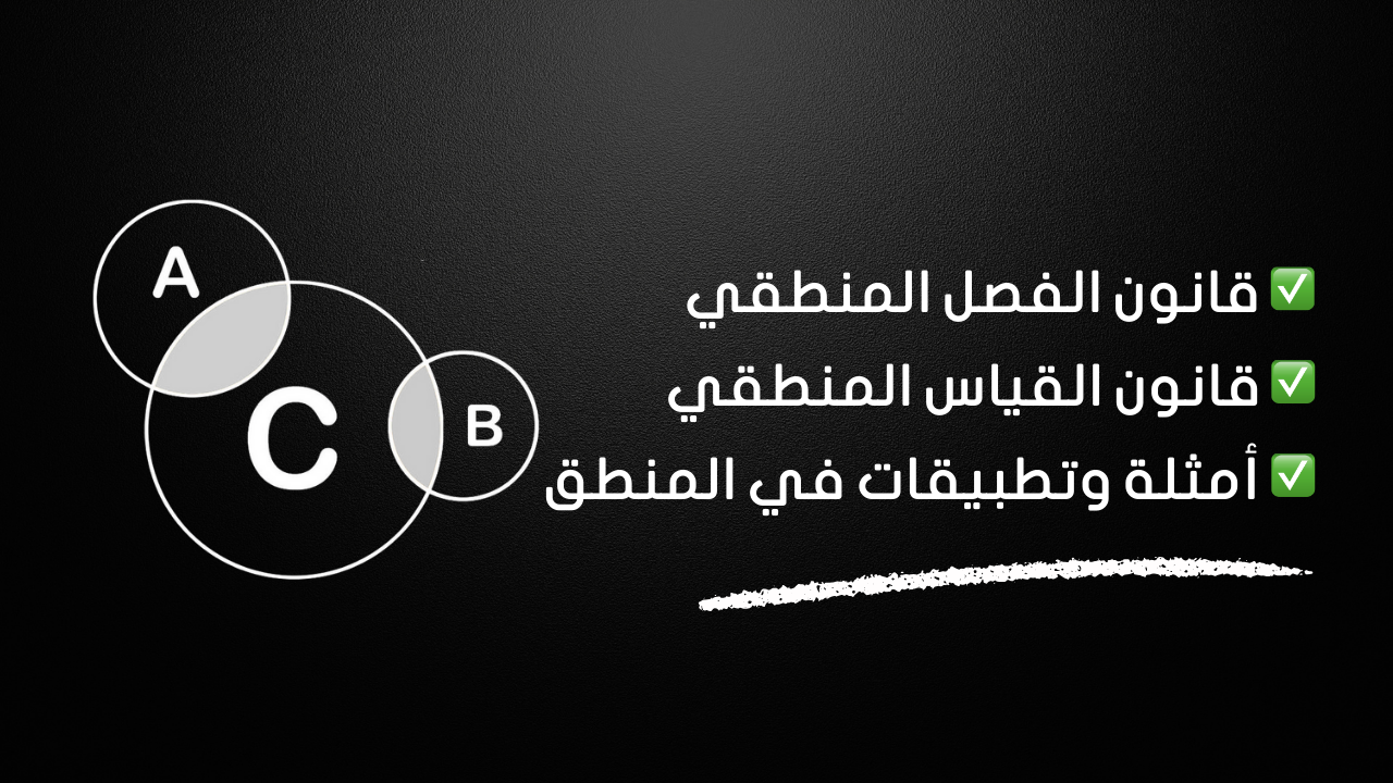 قانون الفصل المنطقي وقانون القياس المنطقي Law of Detachment & Law of Syllogism