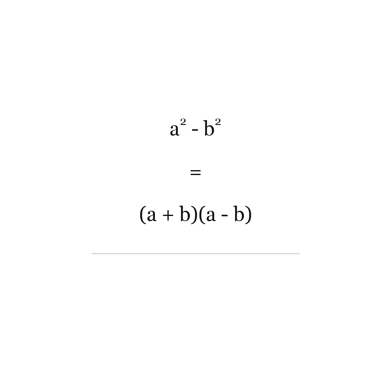 The Difference of Two Squares