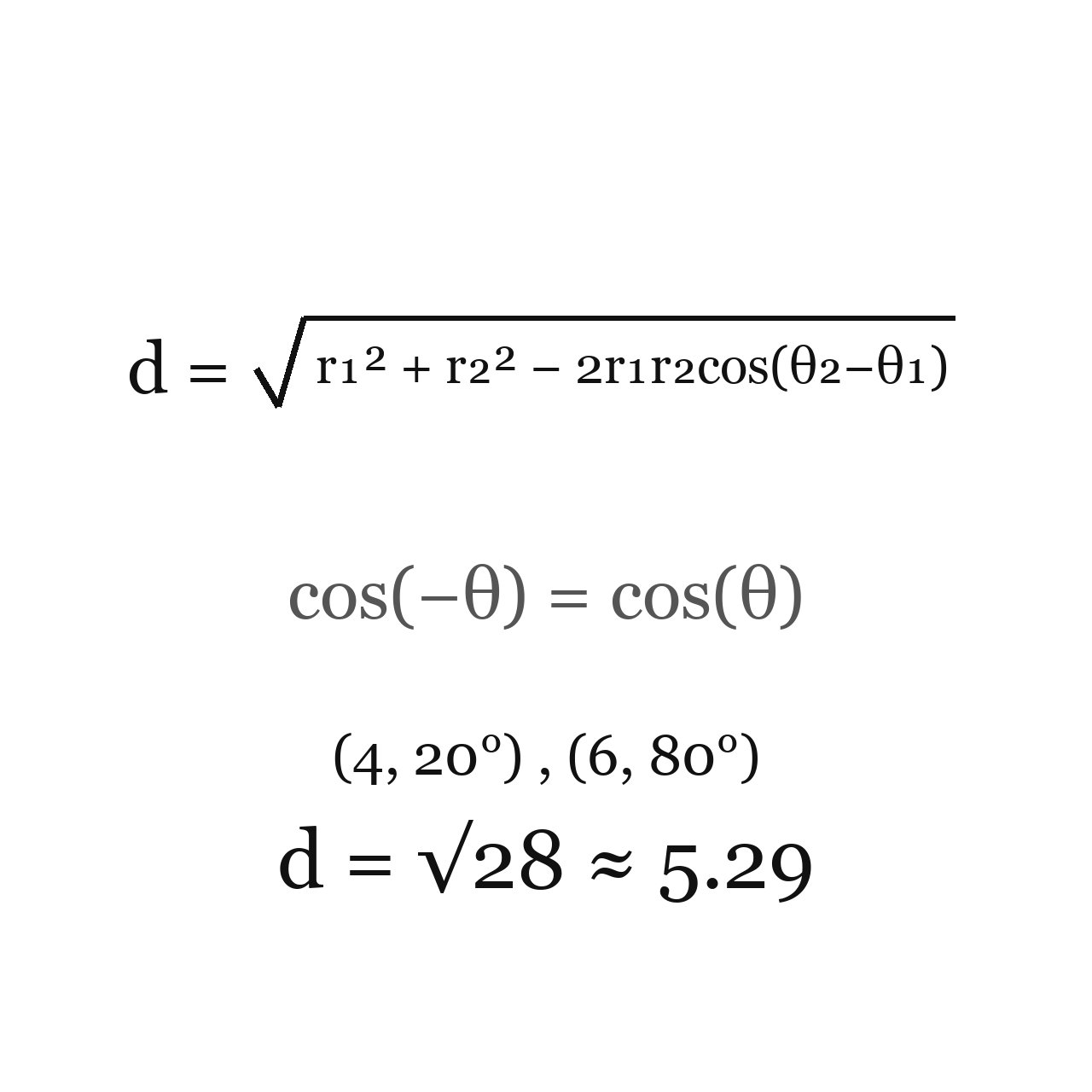 Distance Between Two Polar Points