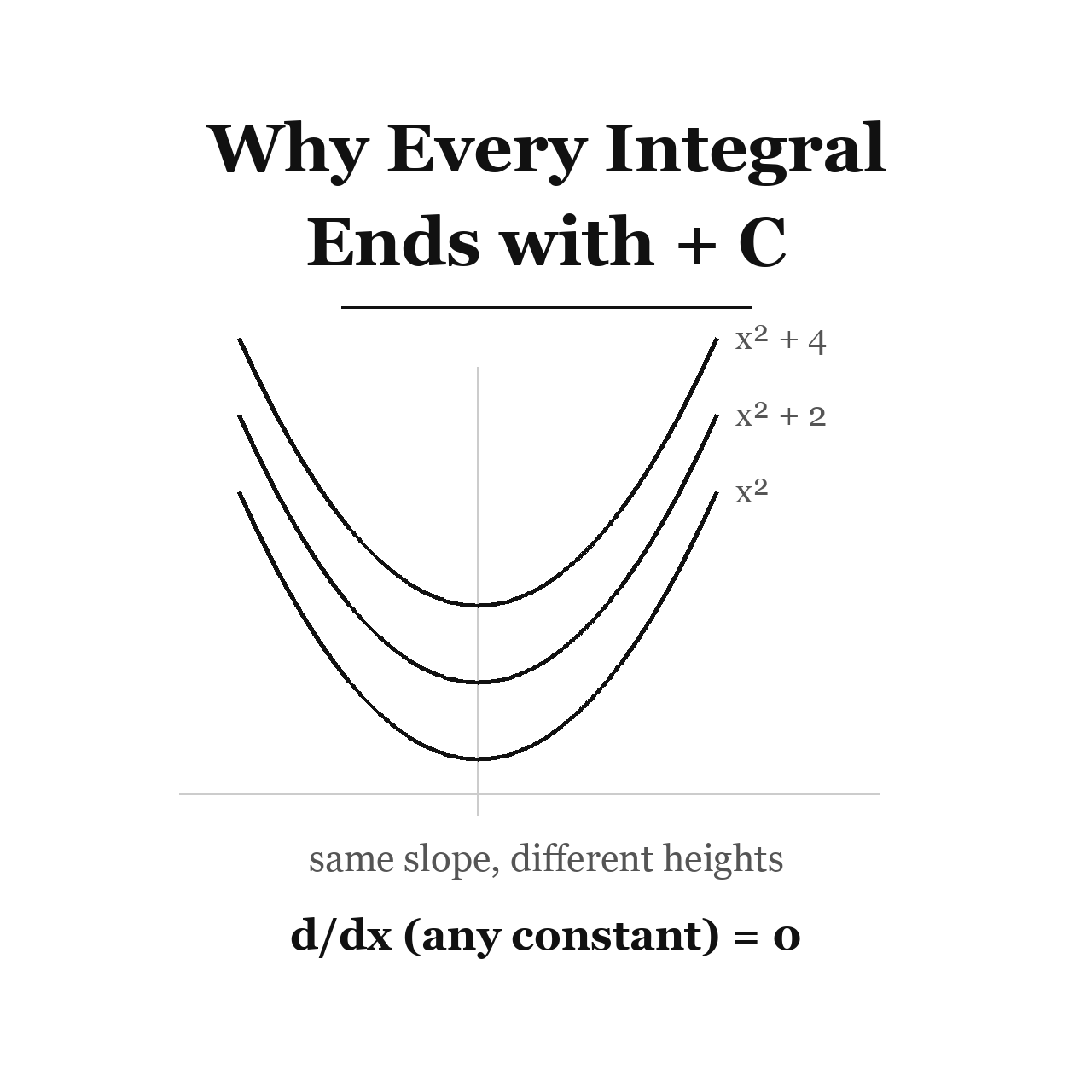 Why Every Integral Ends with + C
