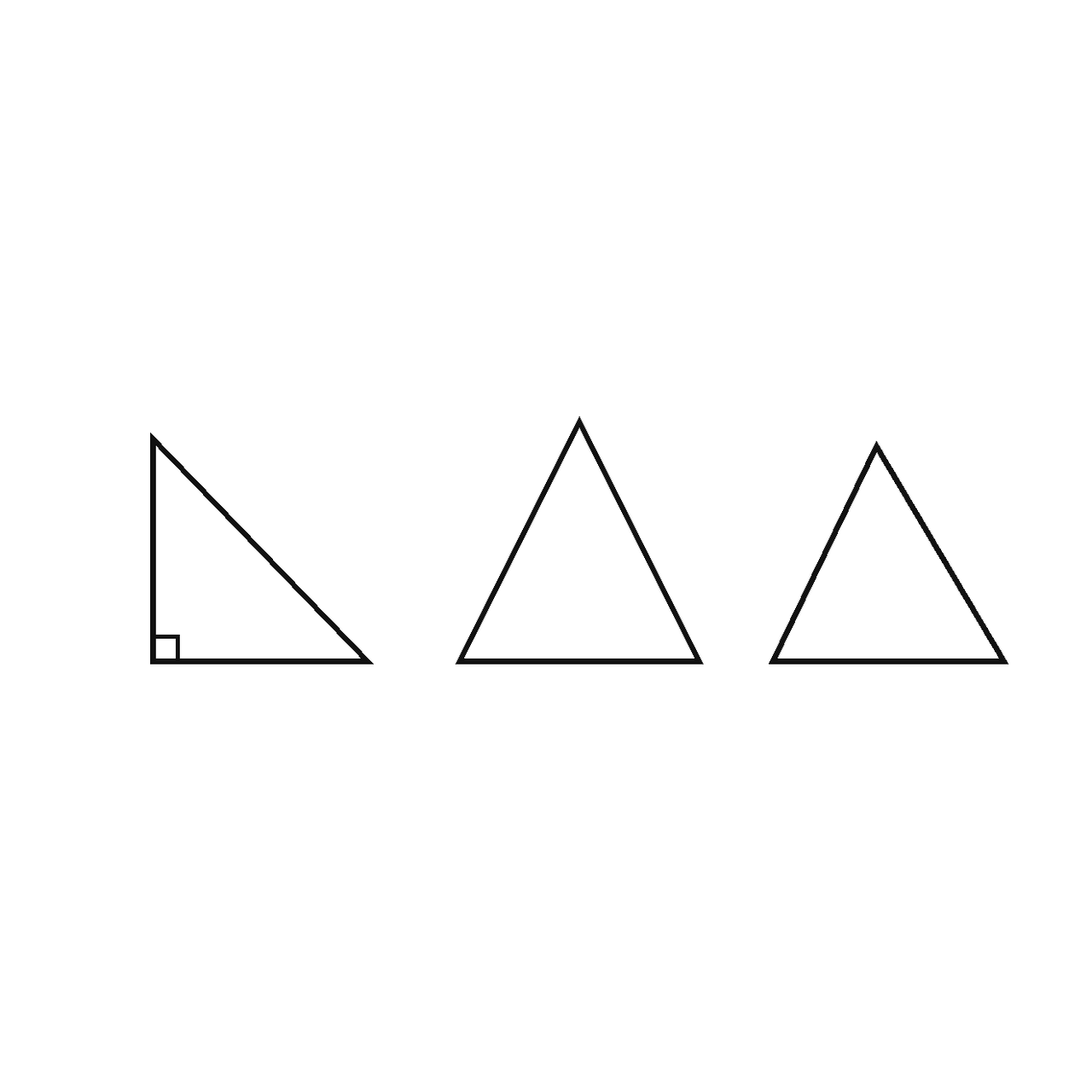 Triangle Rules in the Achievement Test