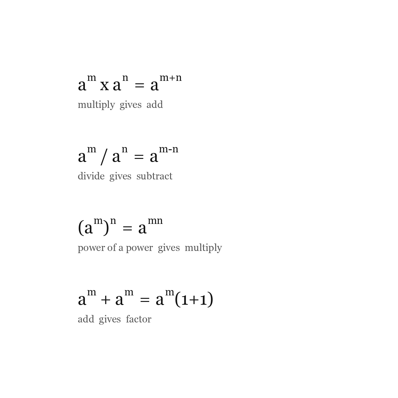 Working with Exponents