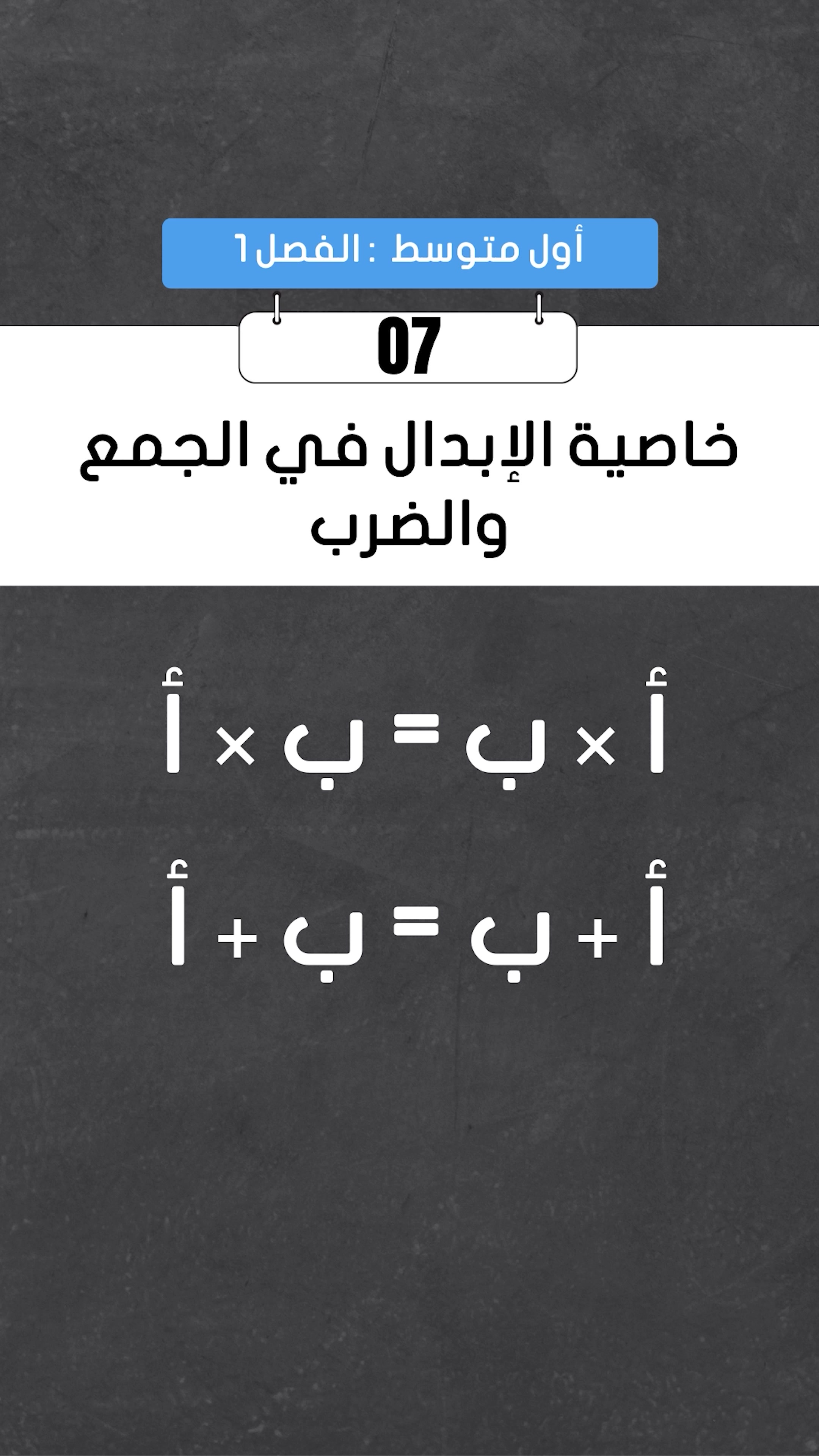 مفهوم خاصية الإبدال