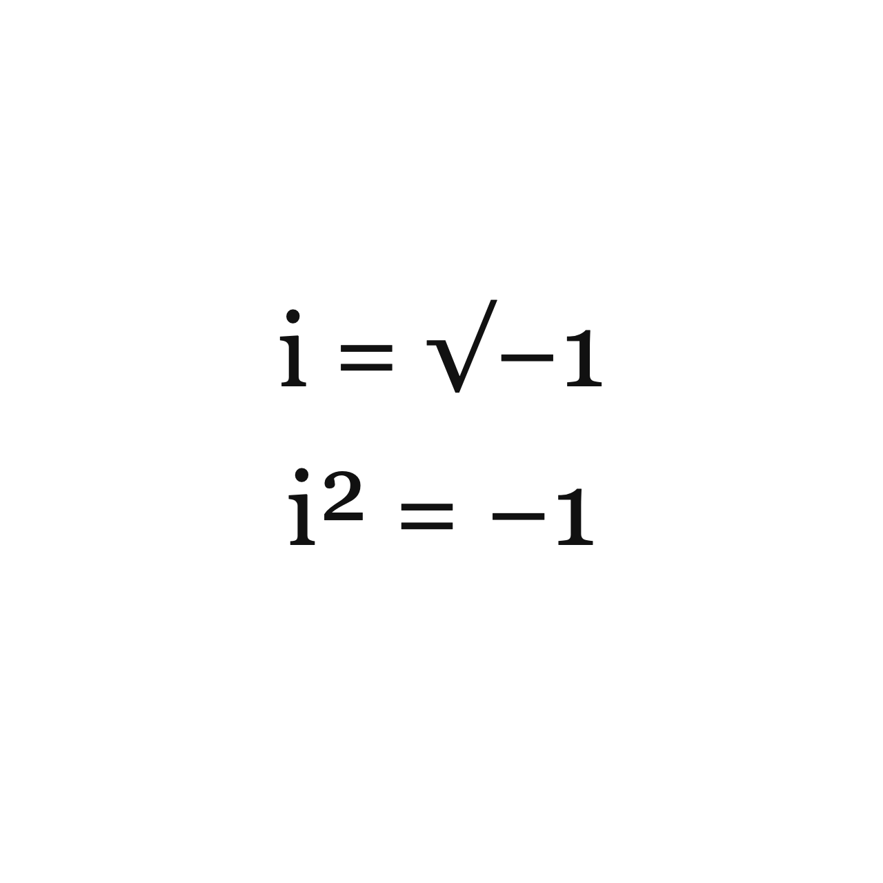 The Imaginary Unit i