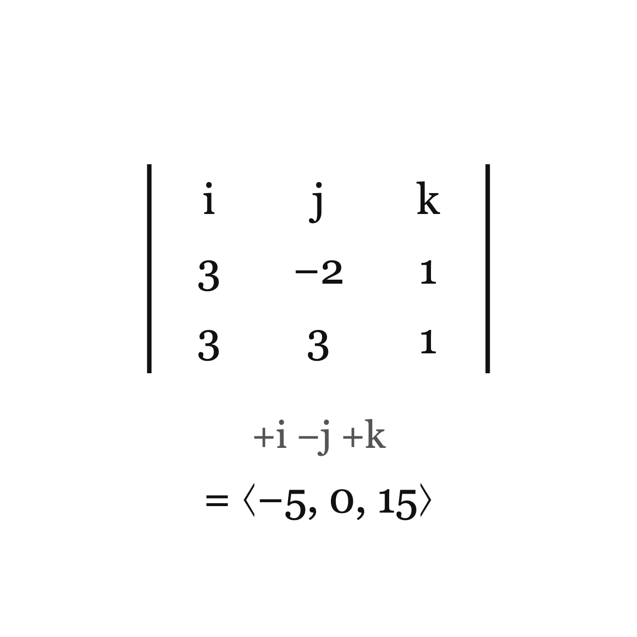 Calculating the Cross Product with a Determinant