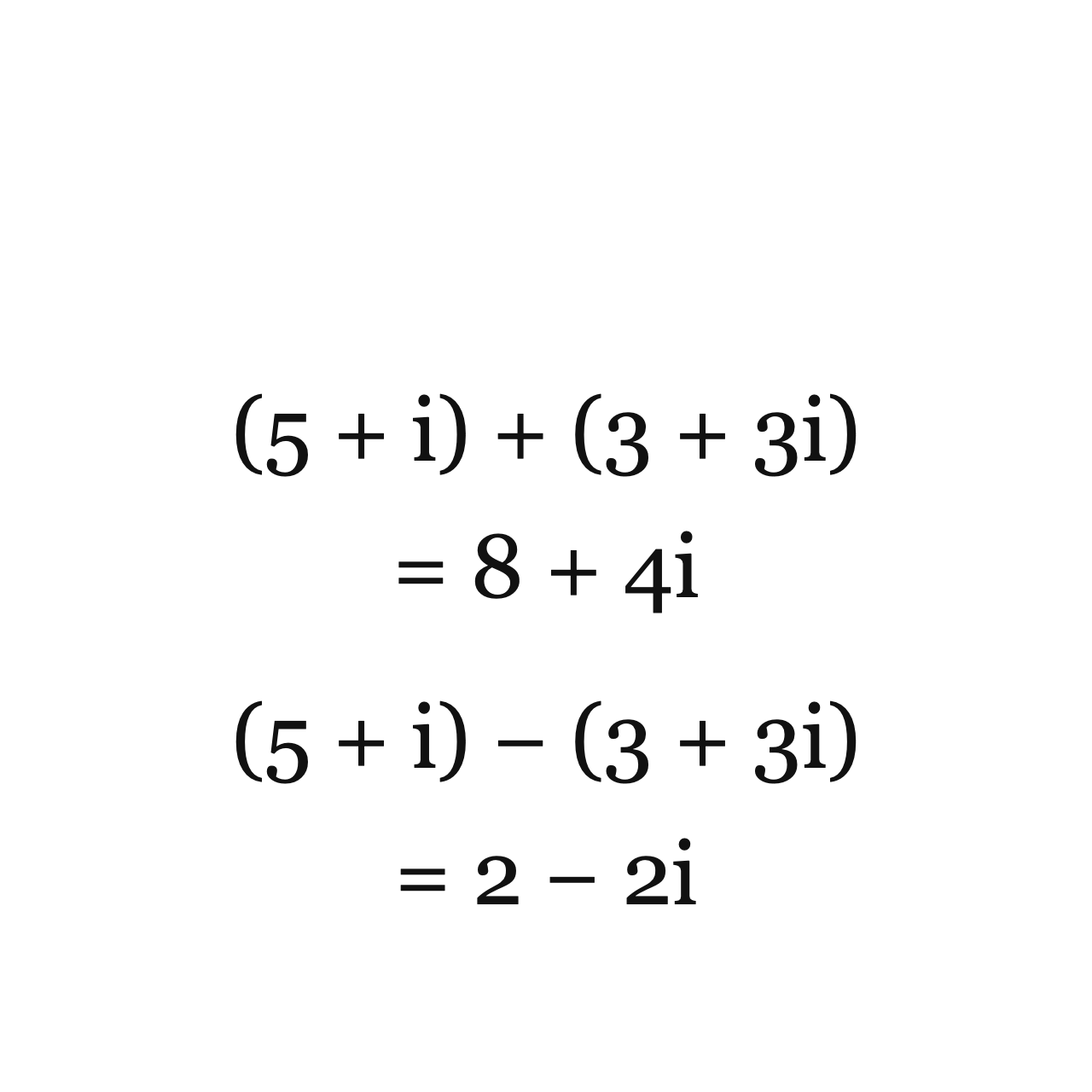 Adding and Subtracting Complex Numbers