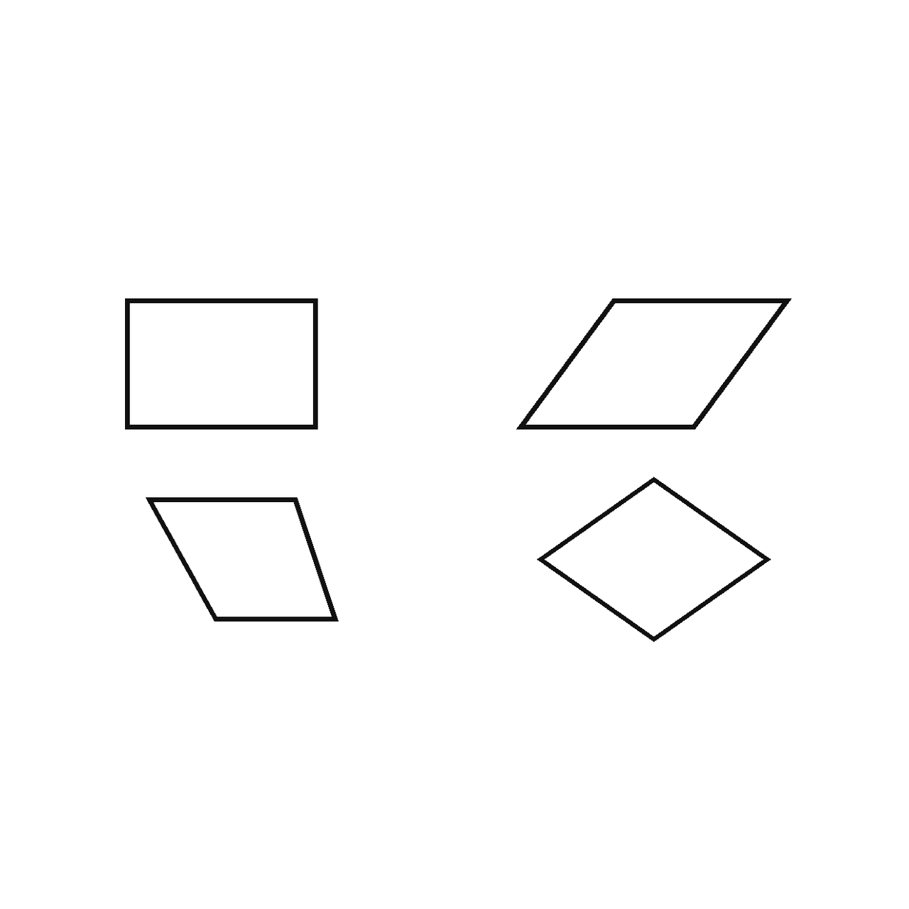 Quadrilaterals in the Achievement Test