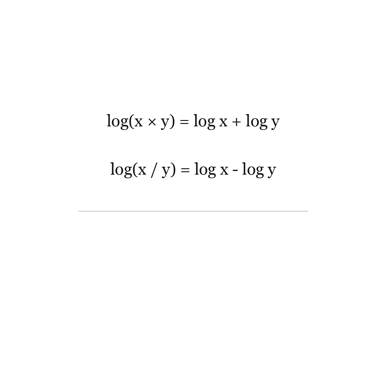 Operations on Logarithms